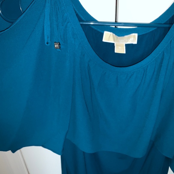 Blue MICHAEL KORS flounce top Medium - Picture 3 of 5